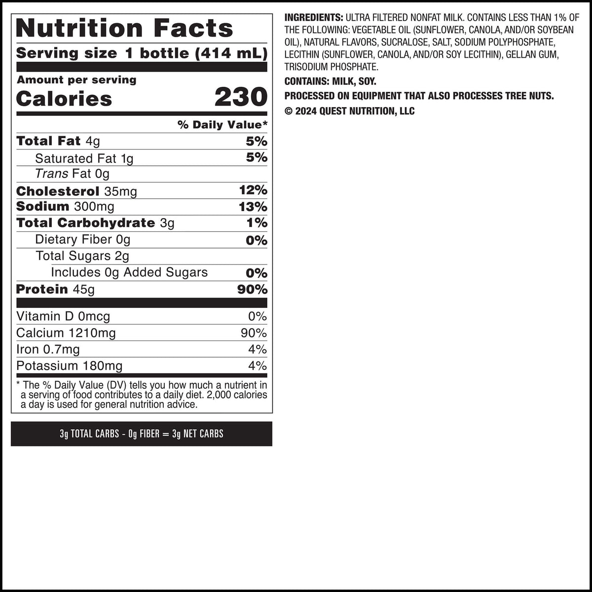 Vanilla 45g Protein Milkshake H8